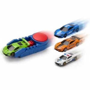 leocub die cast ejection vehicle launcher set – 4 metal cars
