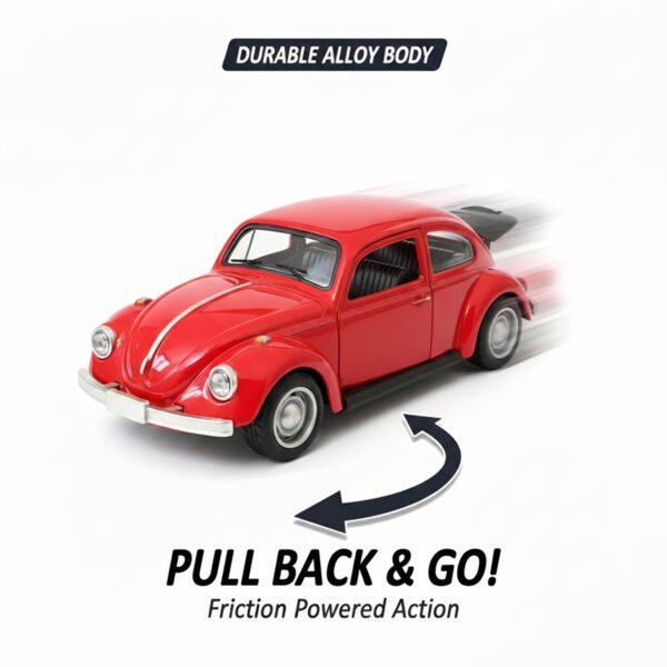 classic vintage red style die cast toy car