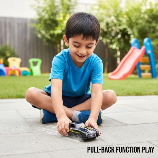 leocub black alloy die cast pull back sports car with gullwing doors