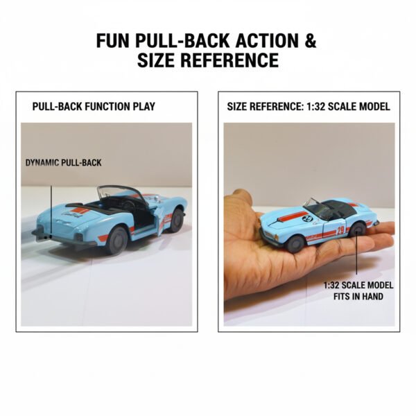 blue vintage die cast racing car toy