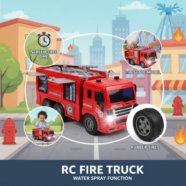 rc fire truck – water spray